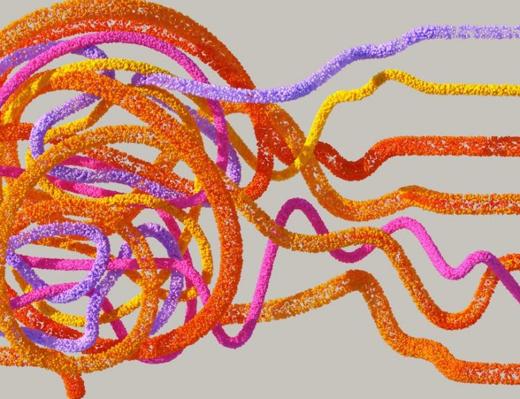 Vibrant 3D rendering depicting the complexity of neural networks.