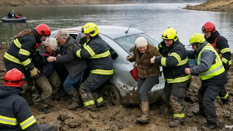 БҚО-да батпаққа батқан көліктен алты адам құтқарылды