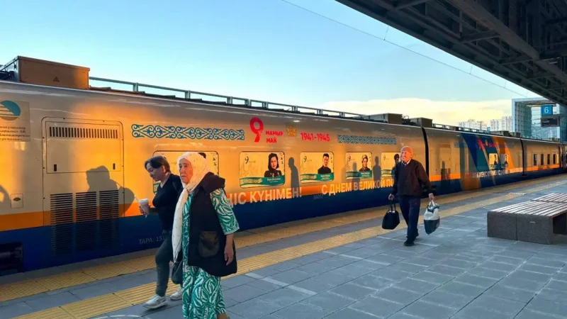 Жеңіс күніне арналған пойыздар Астанадан жолға шықты