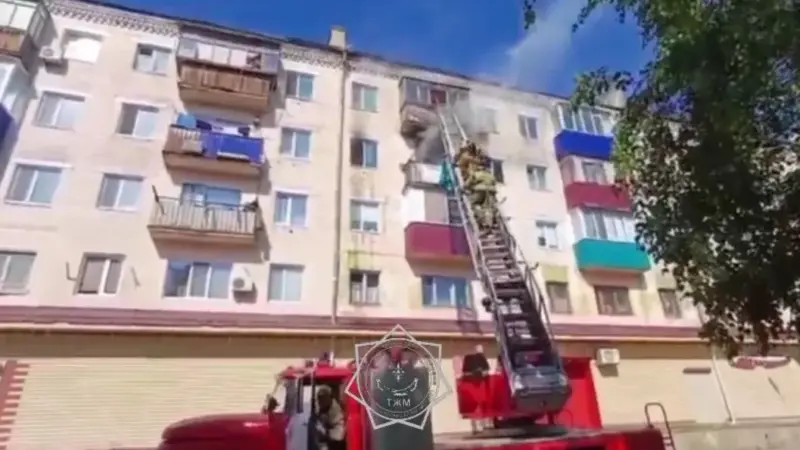 Рудныйда көпқабатты үйде өрт: төрт адам құтқарылды, 14 тұрғын эвакуацияланды