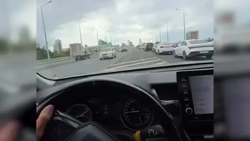 Астанада көпір үстінде ереже бұзған жүргізуші 15 тәулікке қамалды