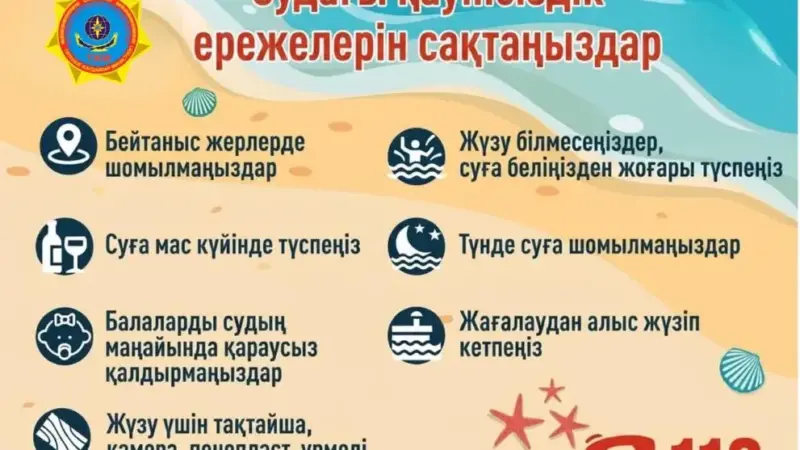 ТЖМ азаматтарды судағы қауіпсіздік ережелерін сақтауға шақырады